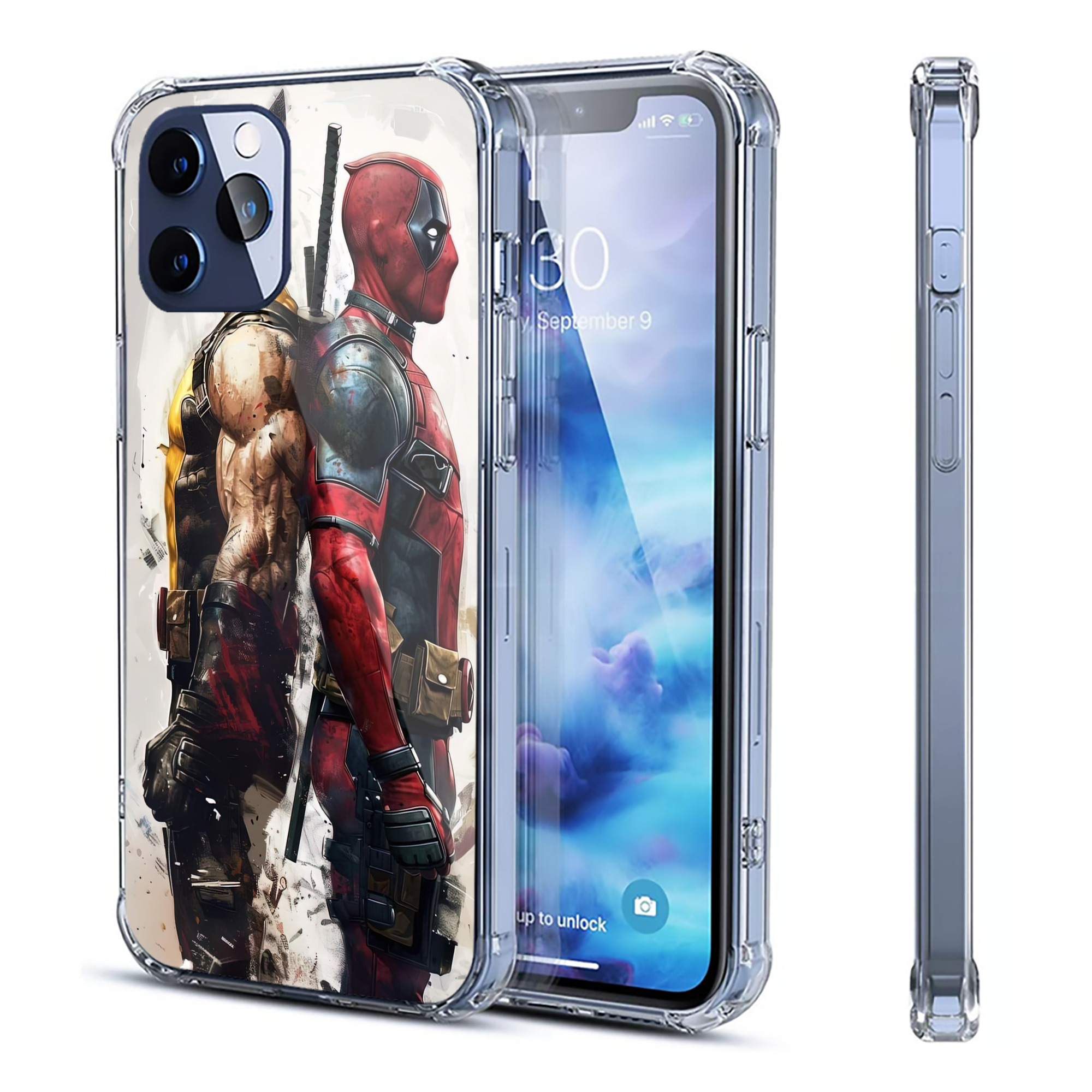 （画像用） Deadpool デッドプール 【iPhone 12シリーズ対応】透明スマホケース（クリアソフトケース）